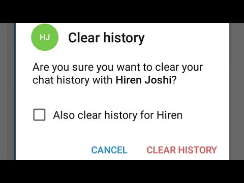 clear chat sure on telegram